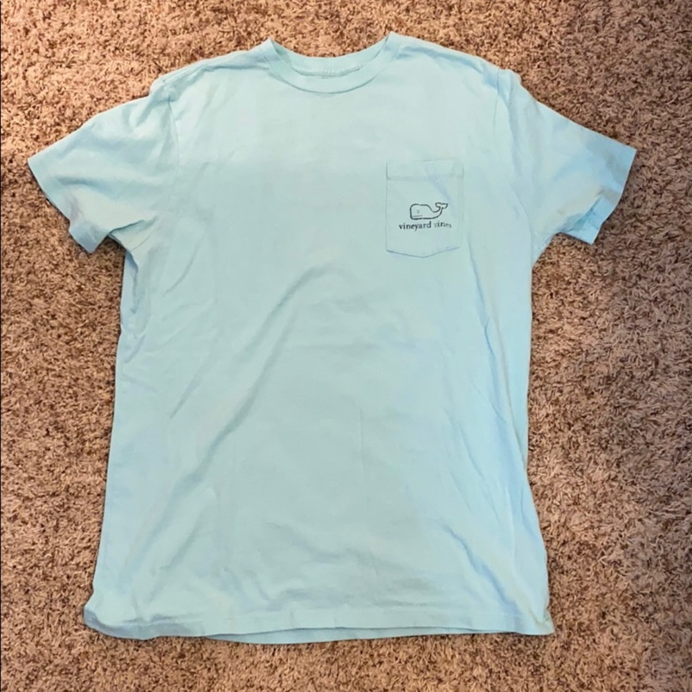 Light blue Vineyard Vines short sleeve shirt